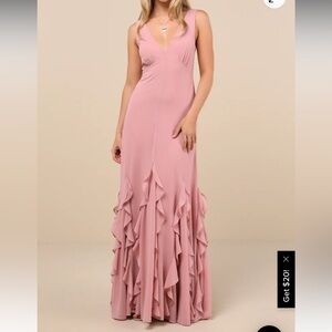 Elegant Pink Sleeveless Dress